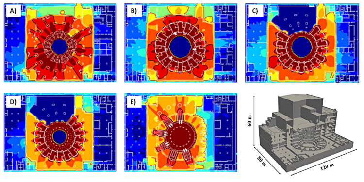 ITER plasma source and building modelling to produce radiation maps